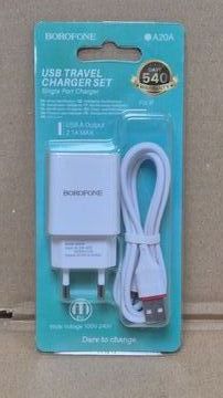 Б/в Мережевий зарядний пристрій Borofone ba20a 16-000276457