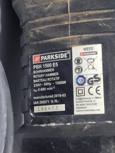 Б/в Перфоратор Parkside pbh 1500 e5 01-200931151