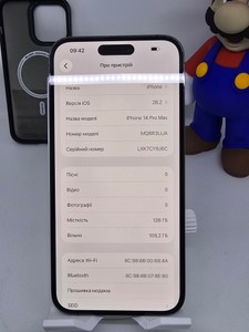 Б/в Мобільний телефон Apple iphone 14 pro max 128gb esim 01-200866987