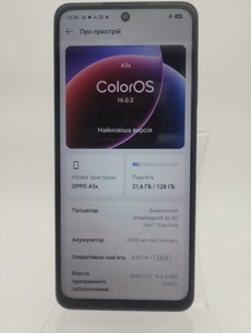 Б/в Мобільний телефон Oppo a5x 4/128gb 01-201006130