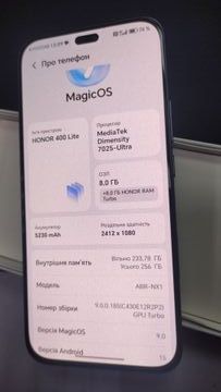 01-200795665: Honor 400 lite 8/256gb