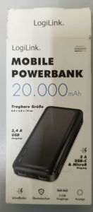 Б/в Повербанк Logilink pa0323 black 20000 mah 01-200838523