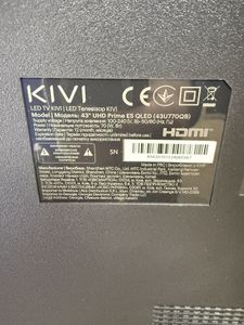Б/в Телевізор Kivi 43'' uhd prime e5 qled 01-200868697