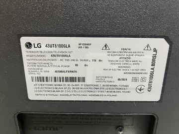 Б/в Телевізор Lg 43ut81006la 01-200972614