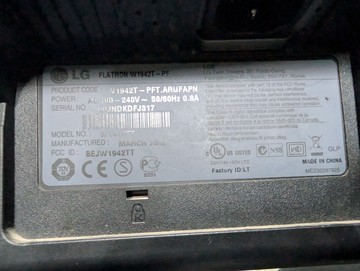 Б/в Монітор Lg w1942t 01-201170769