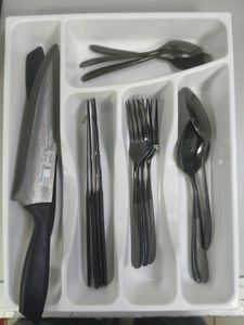 Krauff 7 ножів 4 виделки 3 ложки 4 чайні ложки