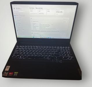 Б/в Ноутбук Lenovo 15/ryzen 5 5600h ddr4/8gb ddr4/ssd 480 gb/geforce rtx3060 6gb 01-200816422