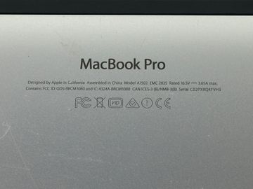 Б/в Ноутбук Apple macbook pro a1502 екр. 13,3/core i5 2,6ghz/ram8gb/ssd128gb/retina/intel iris 01-200833503