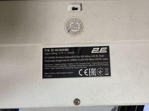 Б/в Клавіатура 2E kg360 rgb wireless 01-200859860