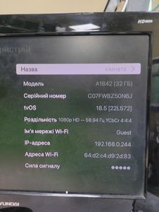 Б/в HD-медіаплеєр Apple apple tv 4k 1gn a1842 2017 01-200904978