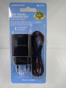 Б/в Мережевий зарядний пристрій Borofone ba20a type c 16-000272966