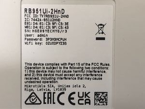 Б/в Бездротовий маршрутизатор Mikrotik rb951ui-2hnd 01-200918757