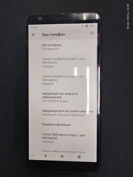 Б/в Мобільний телефон Zte blade a31 2/32gb 01-200953962