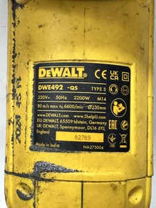 Б/в Кутова шліфмашина Dewalt dwe492 01-201096659