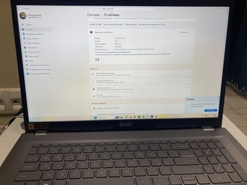 Б/в Ноутбук Acer 17/core 5 120u ddr5/16gb ddr5/hdd *відсутній/ssd 500 gb/*інтегрована 01-201149787