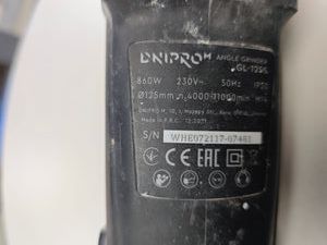 Б/в Кутова шліфмашина Dnipro-M gl-125s 01-200833857