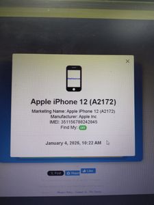 Б/в Мобільний телефон Apple iphone 12 64gb 01-200840734