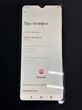 Б/в Мобільний телефон Xiaomi redmi a3 4/128gb 01-200933821