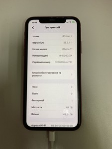 Б/в Мобільний телефон Apple iphone 11 64gb 01-200948702