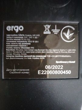 Б/в Індукційна плита Ergo ihp-1501 01-200966436