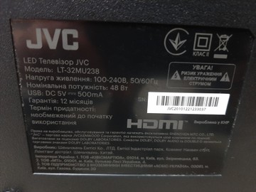Б/в Телевізор Jvc lt-32mu238 01-200975438