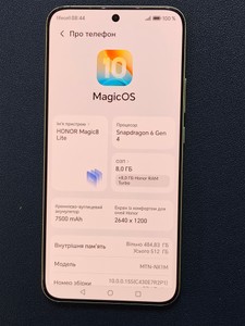 Б/в Мобільний телефон Honor magic8 lite 8/512gb 01-201002771