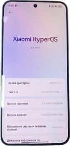 Б/в Мобільний телефон Xiaomi 15 12/512gb 01-200996169