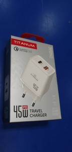 Б/у Зарядный блок Titanum ch45ac gan usb-a+usb-c 01-201045414