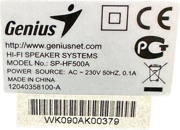 01-200789738: Genius sp-hf500a v2