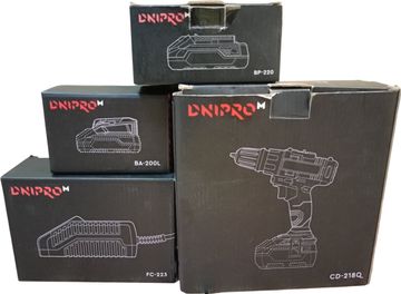 Б/в Шурупокрут Dnipro-M cd-218q / ba-200l / 1акб 2ah зп 01-200796044