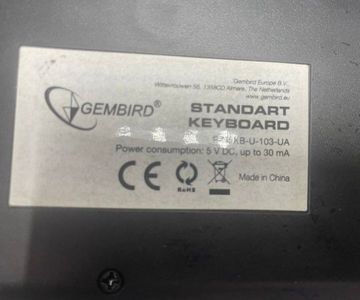Б/в Клавіатура Gembird kb-u103-ua 01-200497527