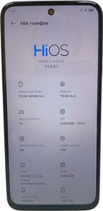 Б/в Мобільний телефон Tecno spark go 1 kl4 4/128gb 01-200907909