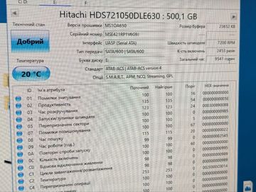 Б/в Hdd внутрішній Hitachi hds721050dle630 (500gb) 01-200909006