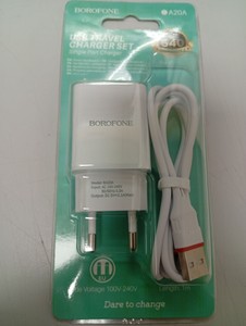 Б/в Мережевий зарядний пристрій Borofone ba20a 16-000275591