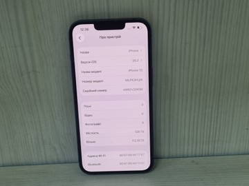 Б/в Мобільний телефон Apple iphone 13 128gb 01-200911842