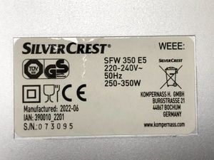 Б/в М`ясорубка Silvercrest sfw 350 e5 01-200973764