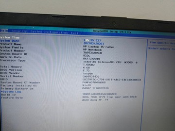 Б/в Ноутбук Hp 15/celeron n3060 ddr3/4gb ddr3/hdd 500 gb/*інтегрована 01-201007508