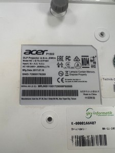 Б/в Мультимедійний проектор Acer p1502 01-201002212