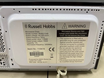 Б/в Мікрохвильова піч Russel Hobbs rhmd704b 01-201052986