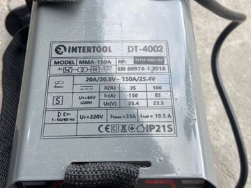 Б/в Зварювальний апарат Intertool dt-4002 01-201041655