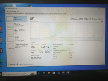 Б/в Ноутбук Lenovo 13/ryzen 5 pro 4650u ddr4/16gb ddr4/ssd 512 gb/*інтегрована 01-201097035