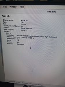01-200609662: Apple mac mini a2686 mmfj3 m2/8core/ram 8gb/ssd256gb