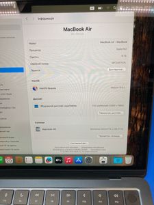 Б/в Ноутбук Apple macbook air 13,6" m2 2022 01-200814992