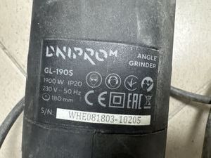 Б/в Кутова шліфмашина Dnipro-M gl-190s 01-200917991