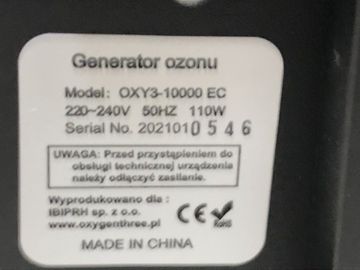 Б/в Іонізатор повітря Oxygen three oxy3-10000 ec 01-200922376