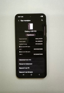 Б/в Мобільний телефон Samsung galaxy a36 5g 8/256gb 01-200979903