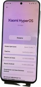 Б/у Мобільний телефон Xiaomi 15 ultra 16/512gb 01-200888544