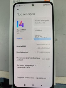 Б/в Мобільний телефон Xiaomi redmi note 11s 6/128gb 01-201064968
