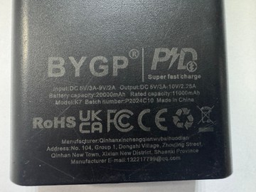 Б/в Повербанк Bygp k7 20000mah 22.5w 01-201123494