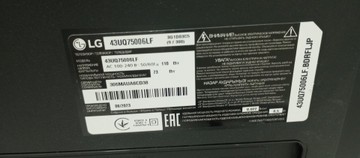Б/в Телевізор Lg 43uq75006lf 01-201146317